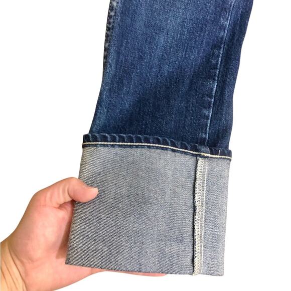 Amo Darlin' Jeans Sweetheart Dark Wash Button Fly Cuffed Size 27 - Picture 9 of 10